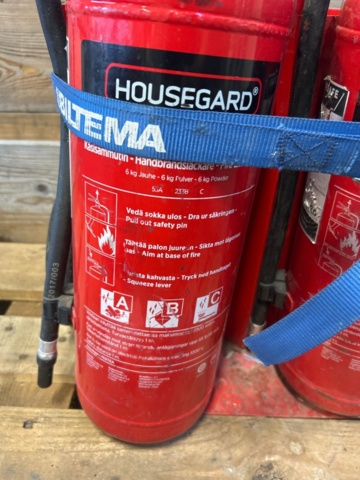 1531899-5 Fire extinguishers, hot-work carts, gas burners