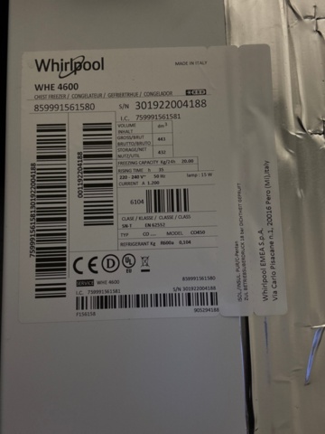 1529437-10 Frysboxar 2 st - Whirlpool AFG 532/G / Whirlpool WHE 4600