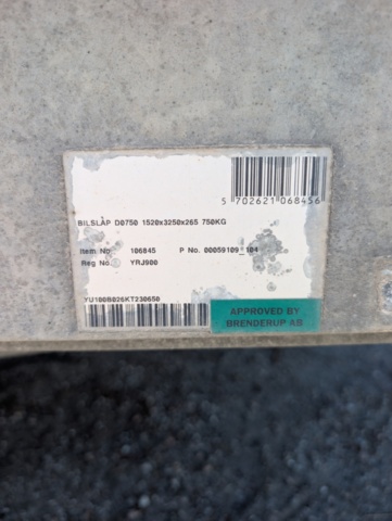 1531945-8 Släpvagn Brenderup med kåpa 750 kg 2018