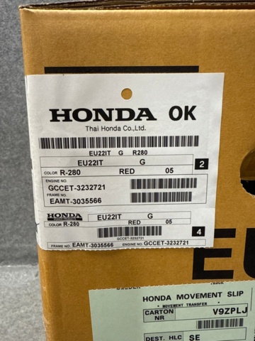 1535484-7 Elverk- Honda inverter EU22i (Ny i förpackning)
