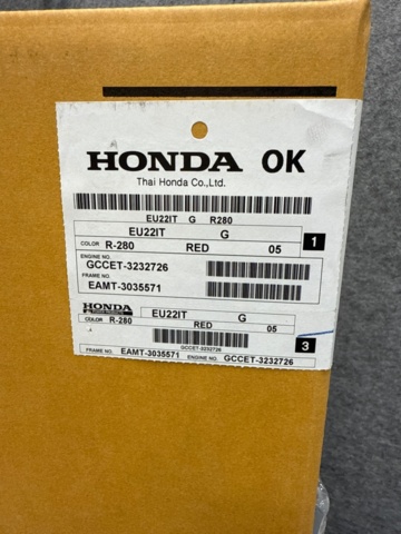 1535486-7 Elverk- Honda inverter EU22i (Ny i förpackning)