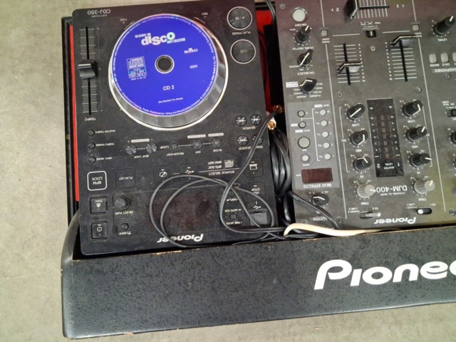 1547037-2 DJ-utrustning - Pioneer, CDJ-350, DJM-400, flightcase