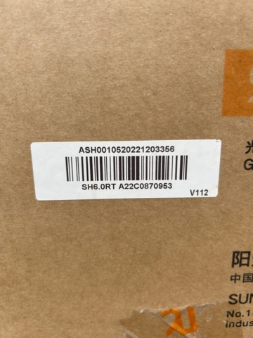 1436407-4 Växelriktare Sungrow SH6.0RT, 3 st