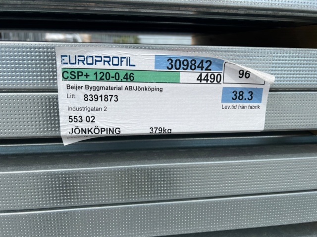 1091263-5 96 st Europrofil Ljudreglar CSP+ 120-0,46 L4490