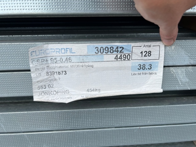 1091265-5 128 st Europrofil Ljudreglar CSP+ 95-0,46 L4490