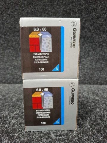 1546658-2 600 st Expanderspik 6.0x60 & 6.0x80mm, Gunnebo