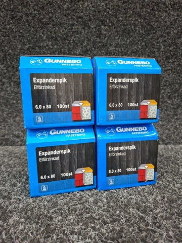 1546658-4 600 st Expanderspik 6.0x60 & 6.0x80mm, Gunnebo