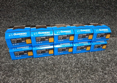 2000 pcs Wood Screw Countersunk 3.5x16mm, Gunnebo