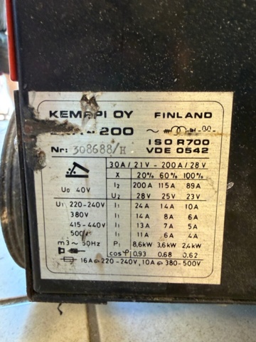 1464192-3 Welding machine with accessories - Kemppi EKA 200