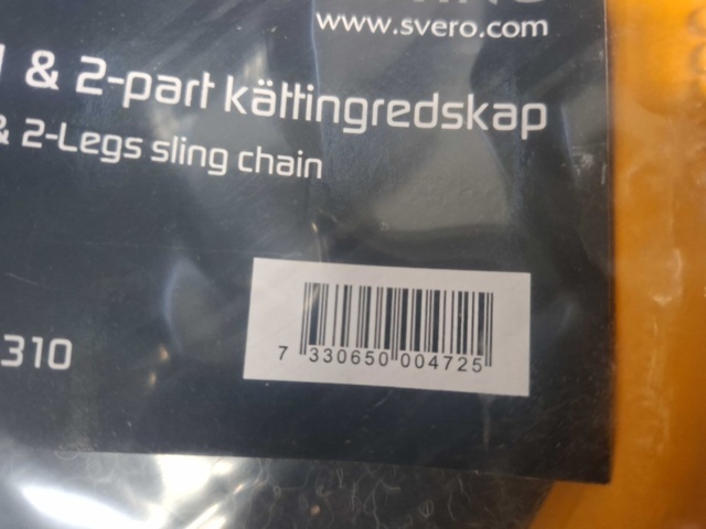 1545578-3 11 st Öglor SveroLifting WLL 8.0T