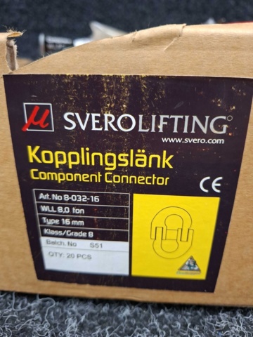 1545584-3 26 st Kopplingslänkar SveroLifting KL8 16mm