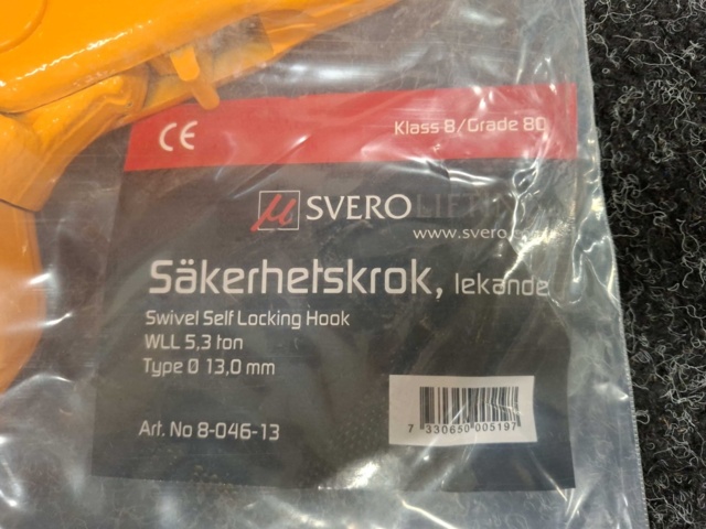 1545603-2 Säkerhetskrok SveroLifting LEK KL8 13mm