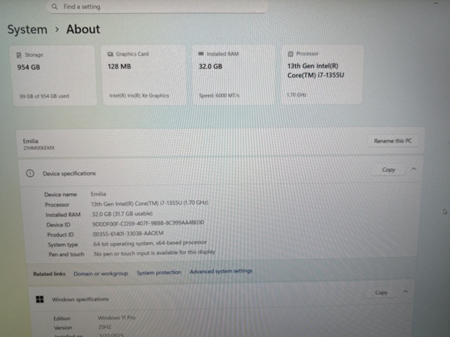 1511337-5 Lenovo ThinkPad X1 Carbon G11 - 1TB / 32GB