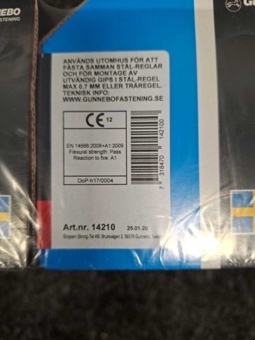 1547692-4 2000 st Montageskruv 4.2x32mm, Gunnebo