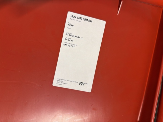 1516040-7 Staplingsbara stolar ca 20 st - SB Seating - Chair 4340 RBM Ana