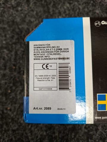 1549272-4 Ca 1300 st Montageskruv Borr 4.2x25 & 4.2x40mm, Gunnebo
