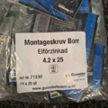 1549272-5 Ca 1300 st Montageskruv Borr 4.2x25 & 4.2x40mm, Gunnebo