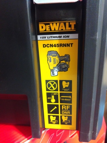 1462155-3 Cardboard nail gun 18V Dewalt DCN45RN