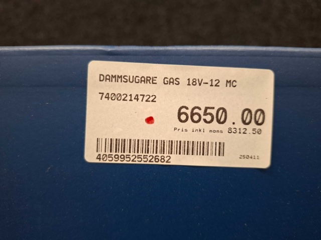 1550272-8 Grovdammsugare Bosch GAS 18V-12 MC