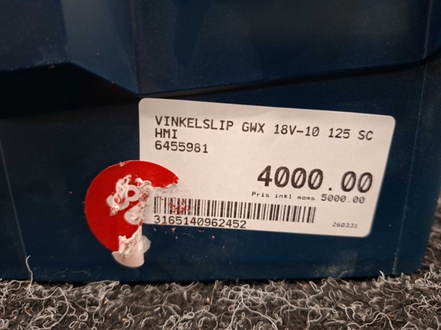 1550275-4 Vinkelslip Bosch GWX 18V-10 125 SC