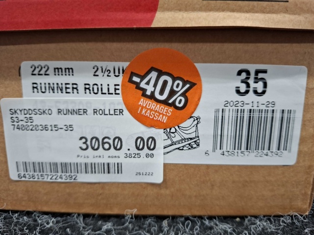 1550340-4 Safety shoes Sievi Runner Roller TR+ S3, Size 35