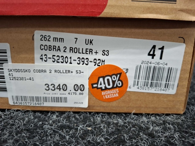 1550511-4 Safety shoes Sievi Cobra 2 Roller+ S3, Size 41