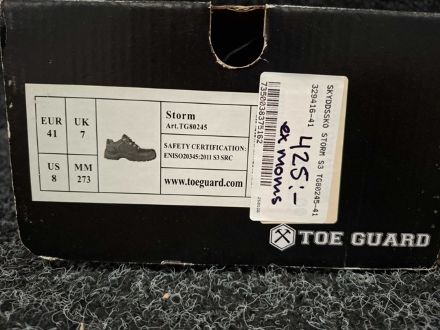 1550527-4 Skyddsskor Toe Guard Storm, Strl 41
