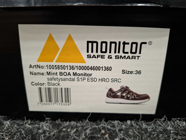 1551158-4 Skyddsskor Monitor Mint BOA S1P, Strl 36