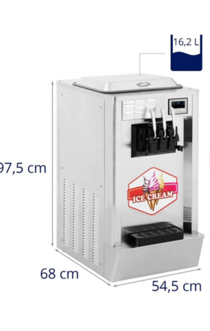 1464200-2 Soft ice cream machine - 1640 W - 23 l/h - 3 flavors