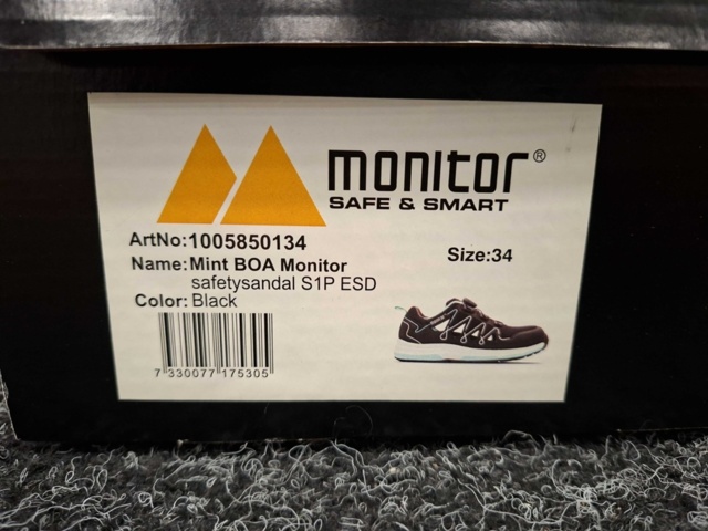1550594-4 Skyddsskor Monitor Mint BOA S1P ESD, Strl 34