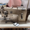 1546027-3 Industrial sewing machine - Pfaff 1242 - double needle, hem folder and puller