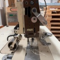 1546027-1 Industrial sewing machine - Pfaff 1242 - double needle, hem folder and puller