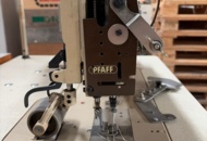 1546027 Industrial sewing machine - Pfaff 1242 - double needle, hem folder and puller