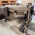 1546027-6 Industrial sewing machine - Pfaff 1242 - double needle, hem folder and puller