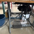 1546036-5 Retro sewing machine with edging accessories with table - Singer 96K41