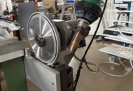 1546040 Pleating machine fabric cutting with heat and hole drilling in fabric