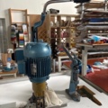 1546040-2 Pleating machine fabric cutting with heat and hole drilling in fabric