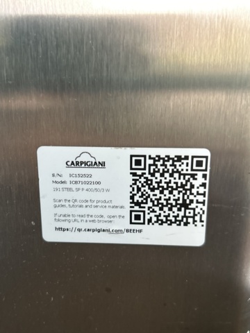 1544800-7 Ice cream machine - Carpigiani 191 Steel SP