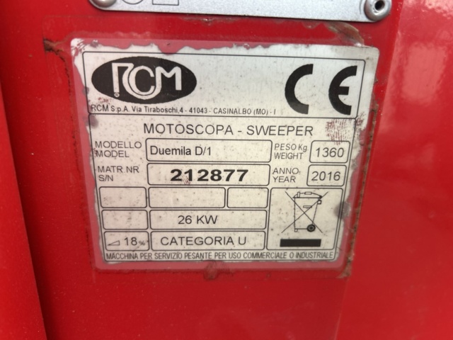 1544826-45 Sweeper RCM Duemila, Diesel -2016