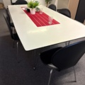 1546072-1 Dining table with chairs, serving trolley and kitchen appliances/equipment