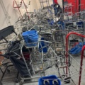 1546077-1 Lot of cleaning carts on wheels