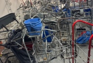 1546077 Lot of cleaning carts on wheels