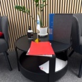 1546071-14 Office package with desk, printer and office furniture