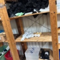 1546076-2 Collection with shelves, desks, shutter cabinets, decks and chairs, etc.