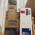 1546076-6 Collection with shelves, desks, shutter cabinets, decks and chairs, etc.