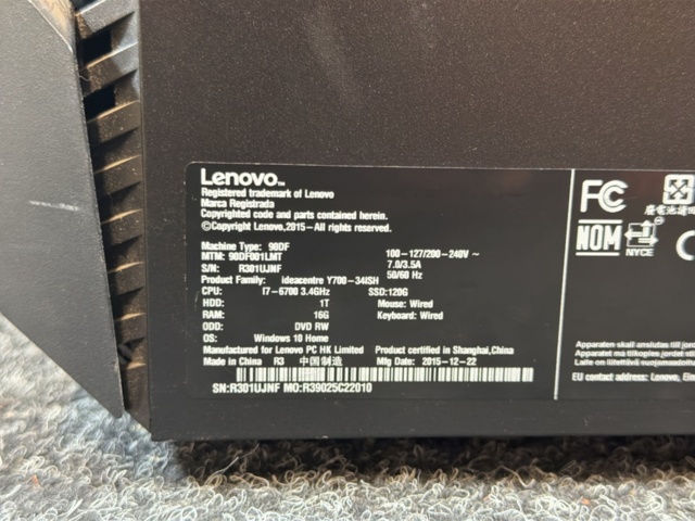 1516103-6 Stationär dator - Lenovo IdeaCentre Y700-34ISH