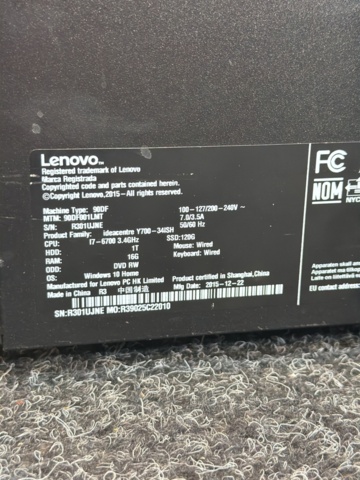 1516117-2 Stationär dator - Lenovo IdeaCentre Y700-34ISH