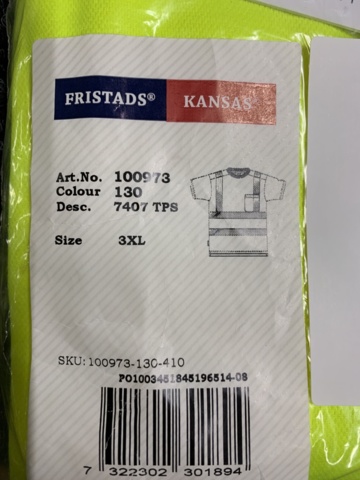 1551545-5 Varsel T-shirt Fristads 100973, Strl XXXL