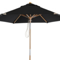 1551601-1 Wooden parasol Brafab Trieste 2.5m Black