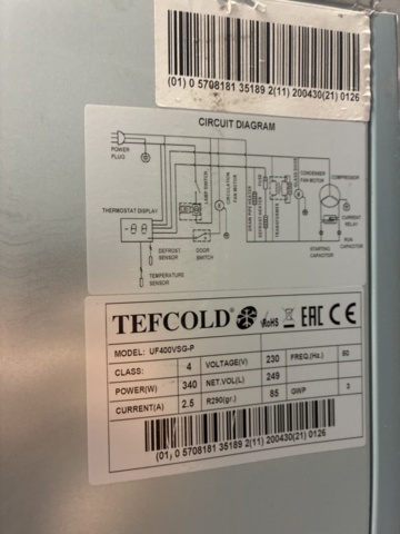 1528339-13 Frys Tefcold UF400VSG-P